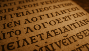 a close up of greek letters in a biblical setting-1-1